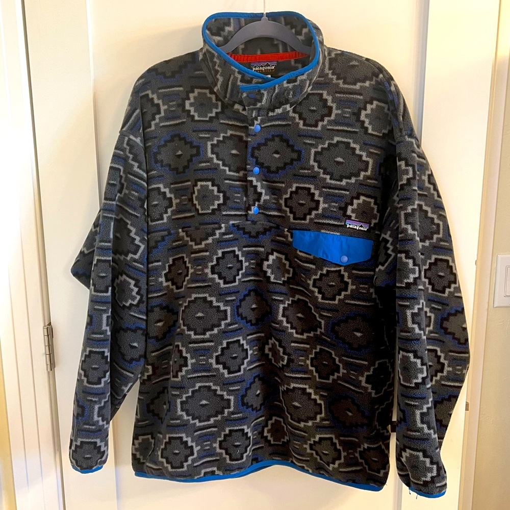 Patagonia Men’s Tribal Print Inspired Fleece Pullover Synchilla Collection